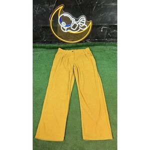 Halara High Waisted‎ Corduroy Casual Pants LARGE Button Zipper Pocket Pleated